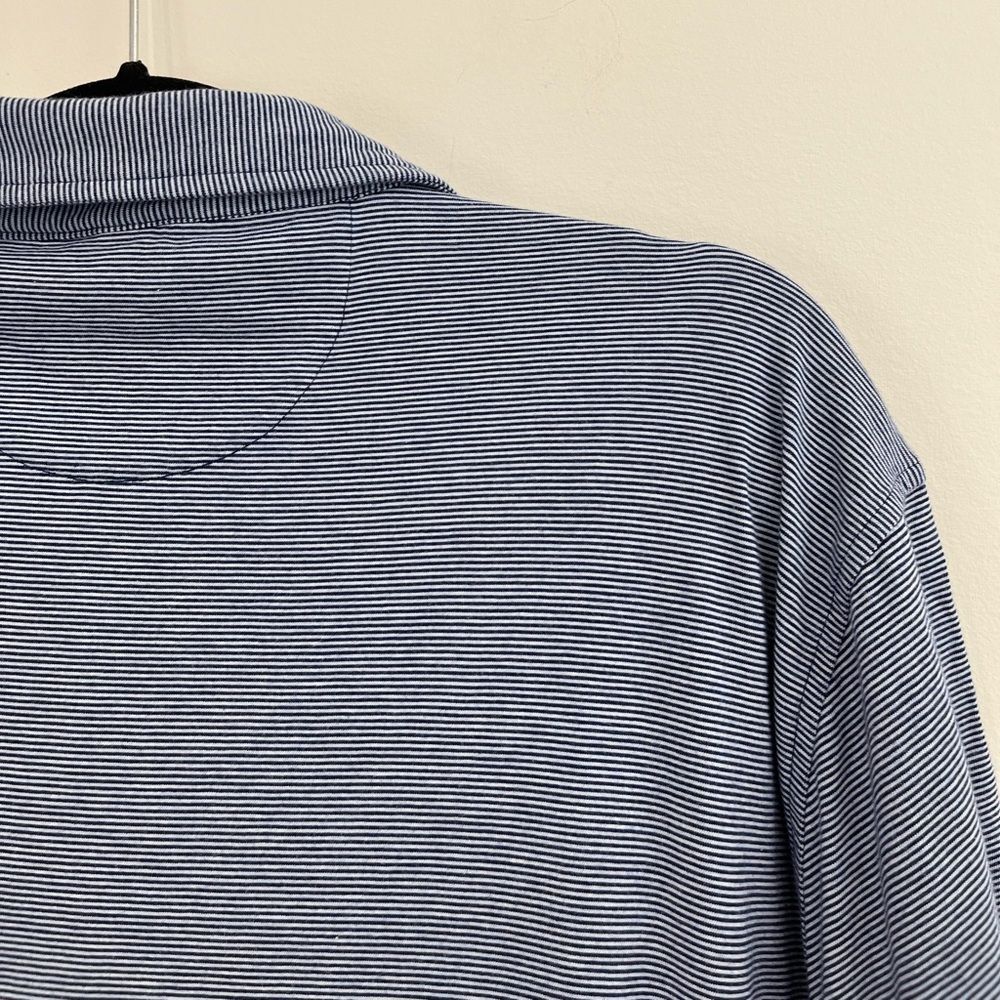Peter Millar Mens Polo Shirt Sz XXL Blue Crown Soft Silk Cotton Casual Comfort - Picture 6 of 7